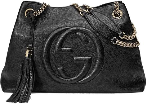 gucci black arielle leather gold|gucci leather handbags.